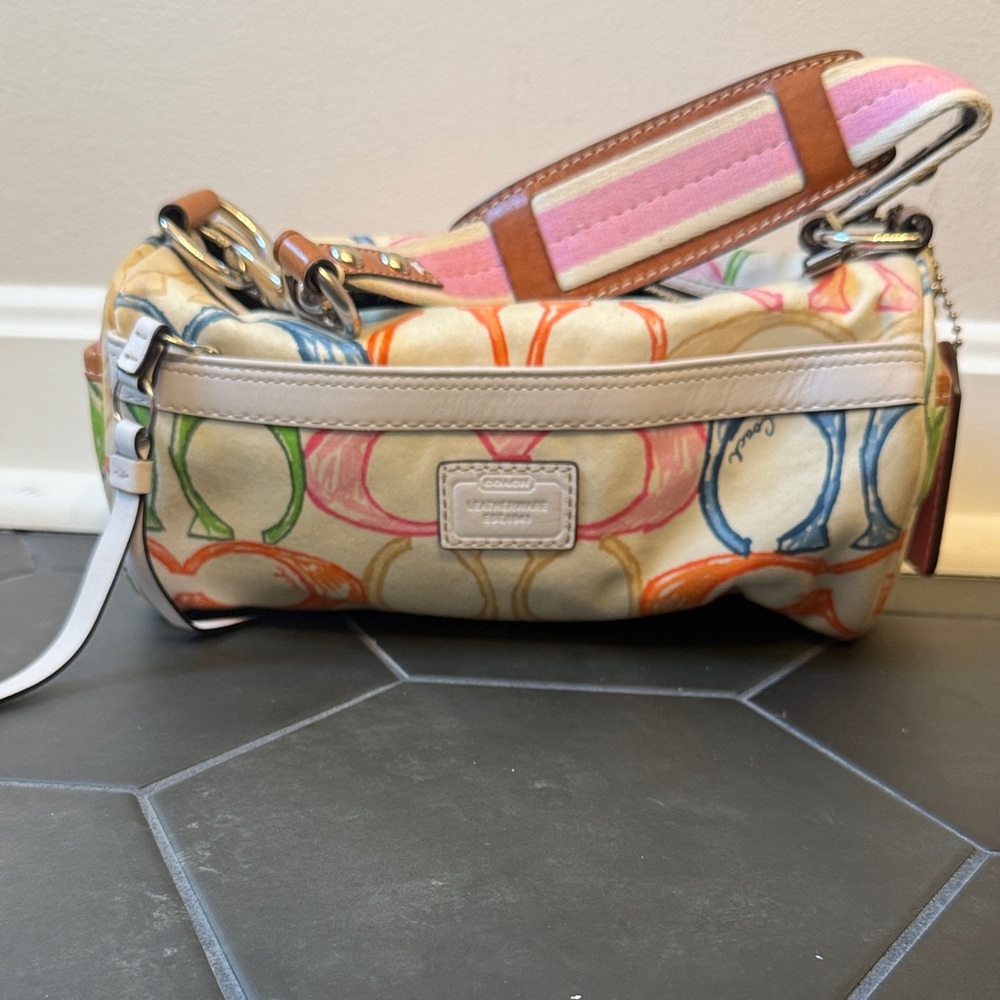 Coach Multicolor Signature Shoulder Bag